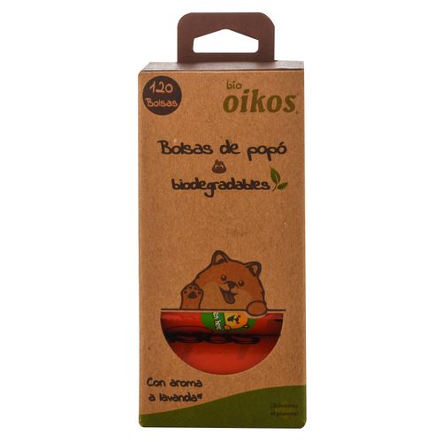 Bolsas Bio Oikos biodegradables para popó de mascotas - 120 Uds