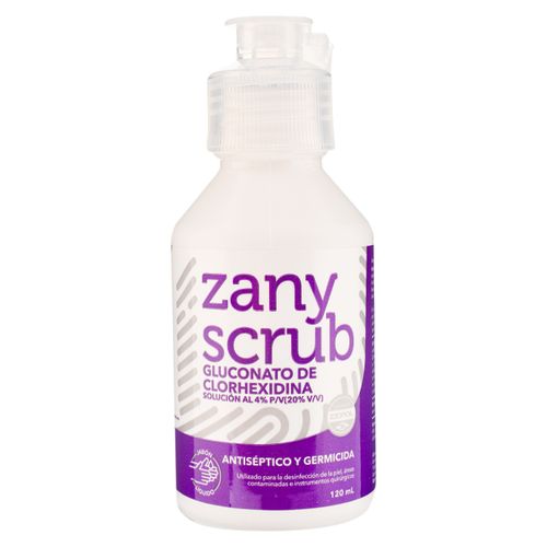 Jabón Líquido Zany Scrub Gluconato De Clorhexidina -120 ml