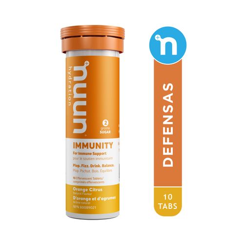 Tabletas hidratantes Nuun orange frasco 10 tabletas - Precio indicado por frasco