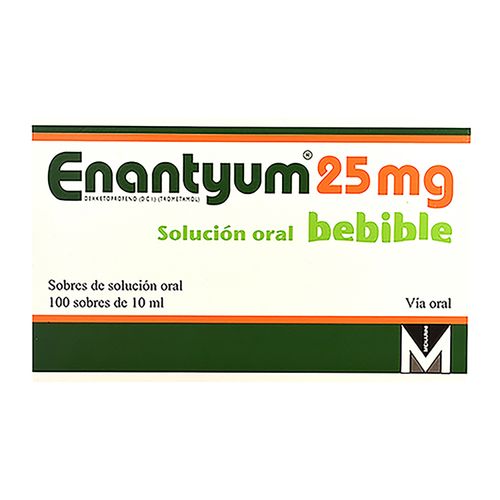Enantyum Menarini 25 Mg 10 ml, Precio indicado por unidad