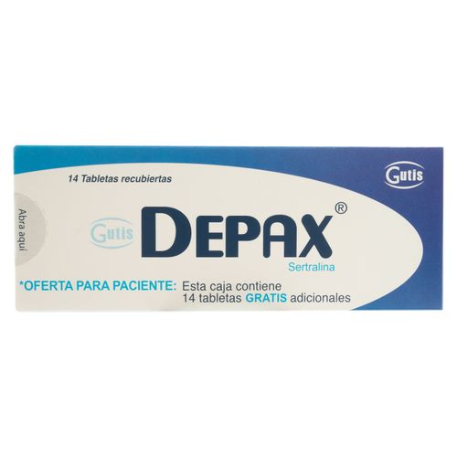 Depax Gutis 50 Mg X 14+14 Tabletas