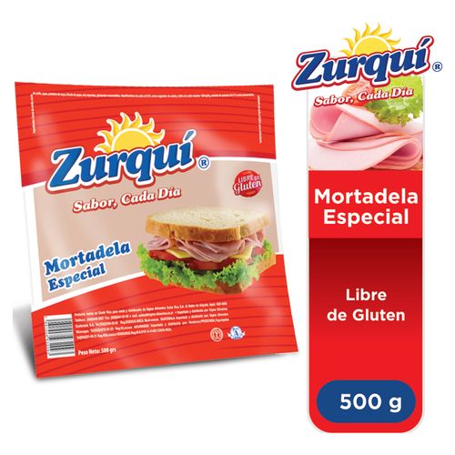 Mortadela Especial Zurquí, Libre De Glúten - 500g