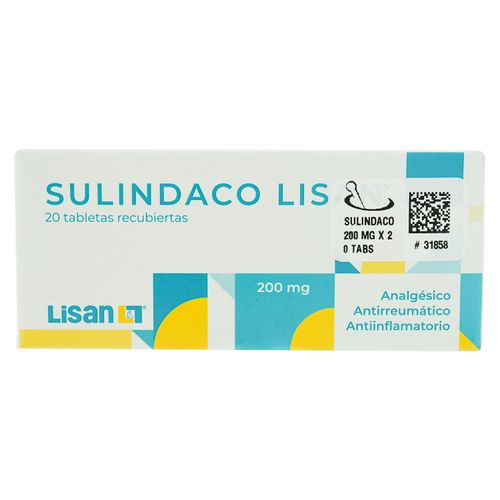 Sulindaco 200Mg, Precio indicado por unidad