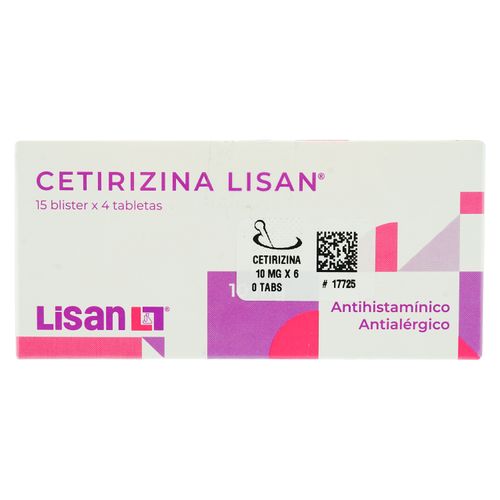 Cetirizina 10Mg, Precio indicado por unidad