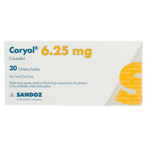 Coryol 6.25Mg X30 Tab X Caja