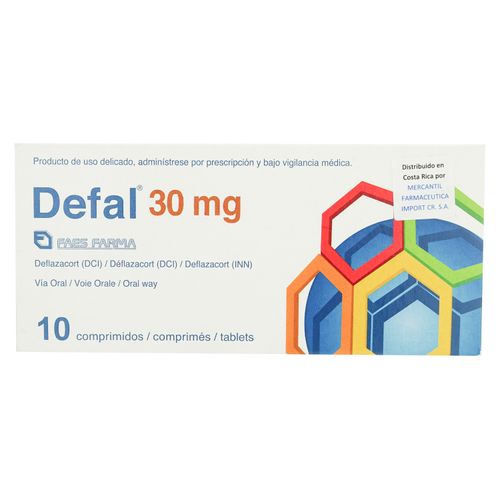 Defal 30 Mg, Precio indicado por unidad