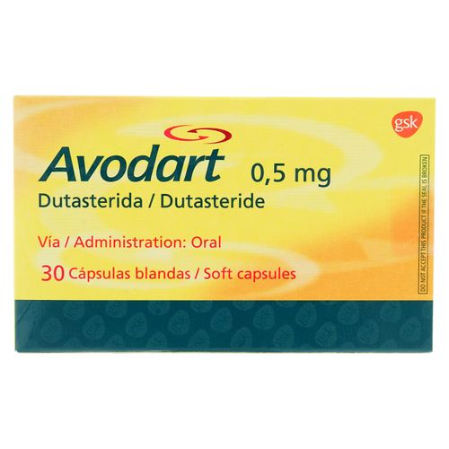 Avodart 0,5 mg caja 30 cápsulas - Precio indicado por caja