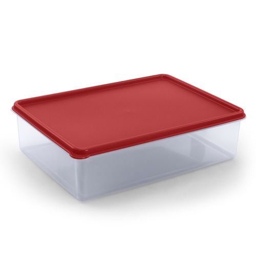 Tazón Guateplast Rectangular Gigante Rojo - 97oz