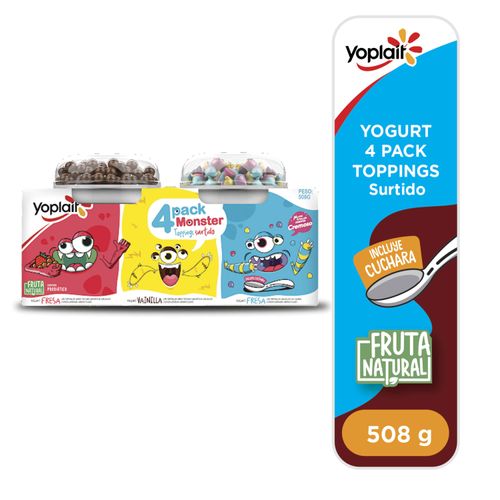 4 Pack Yogurt Topping Yoplait -508gr