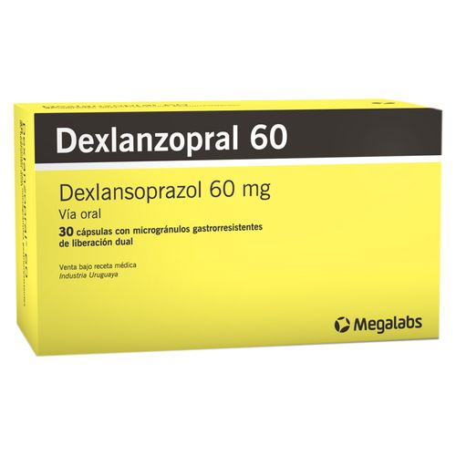 Dexlanzopral 60 60 Mg, Precio indicado por unidad