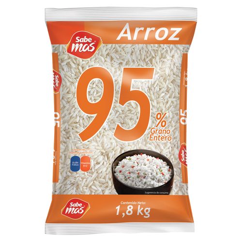 Arroz Sabemas 95% grano entero - 1800 g