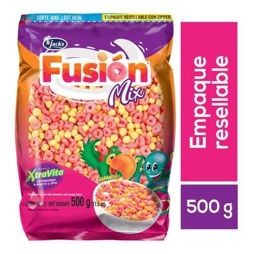 Jacks cereal fusion roditas naranitas 500g zipper