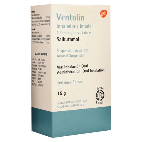 Inhalador Oral Glaxosmithkline Ventolin -200 dosis