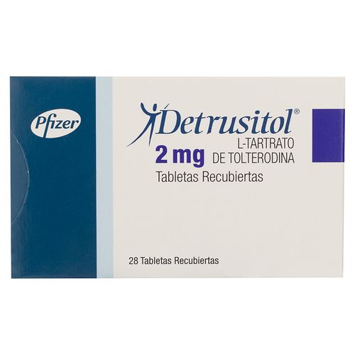 Tolterodina Detrusítol Pfizer 2Mg, Precio indicado por unidad