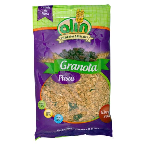 Granola Alin con pasas bolsa - 250 g