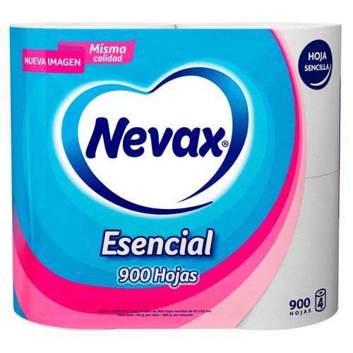 Papel Higiénico Nevax Esencial Hoja Sencilla -4 Rollos