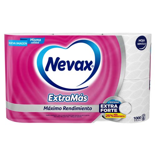 Papel Higiénico Nevax Extramás - 6 Rollos