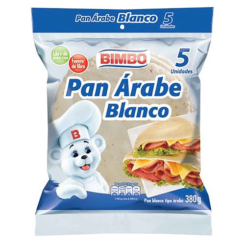 Pan blanco Bimbo tipo árabe 5 Uds - 380 g