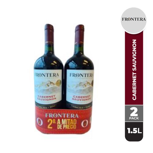 2 Pack Vino Tinto Frontera Cabernet Sauvignon -1.5Lt