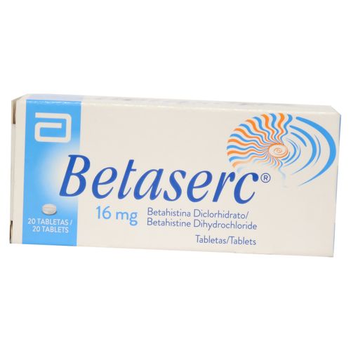 Betaserc 16 Mg, Precio indicado por unidad