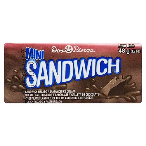 Helado Dos Pinos, Mini Sándwich Chocolate -48g