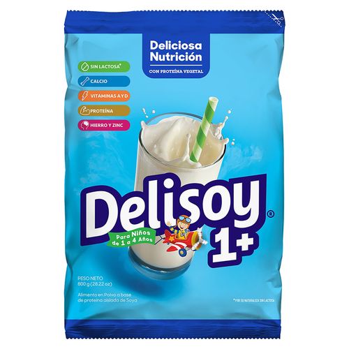 Bebida Delisoy De Soya, Para Niños Sin Lactosa -800gr