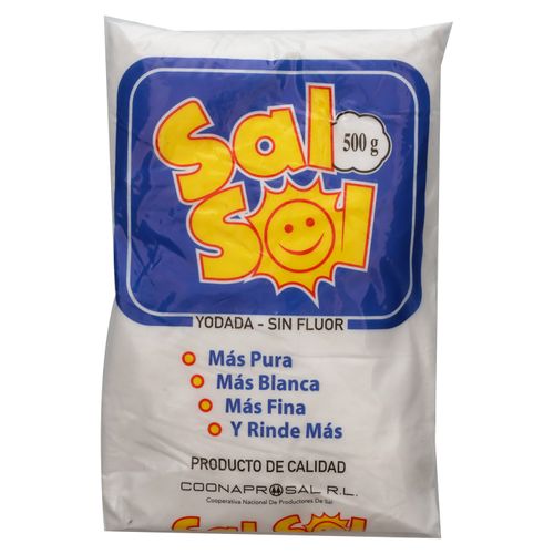 Sal Sol fina con yodo y sin fluor bolsa - 500 g