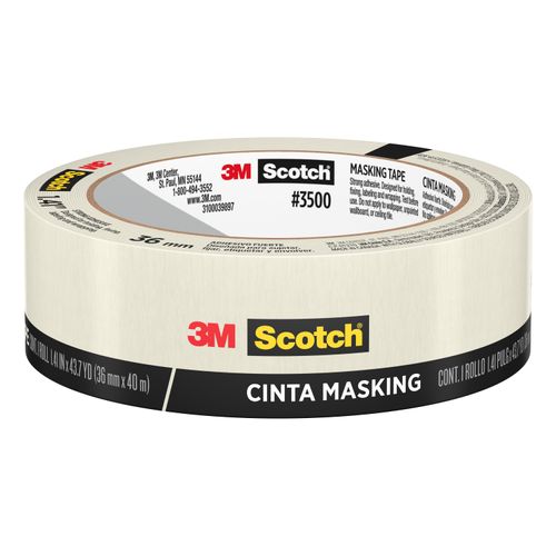 Scotch® Cinta Masking Blanco Uso General 36mmx40m - 1 rollo
