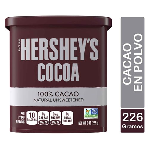 Cocoa Hershey's 100% cacao natural sin azúcar - 226 g