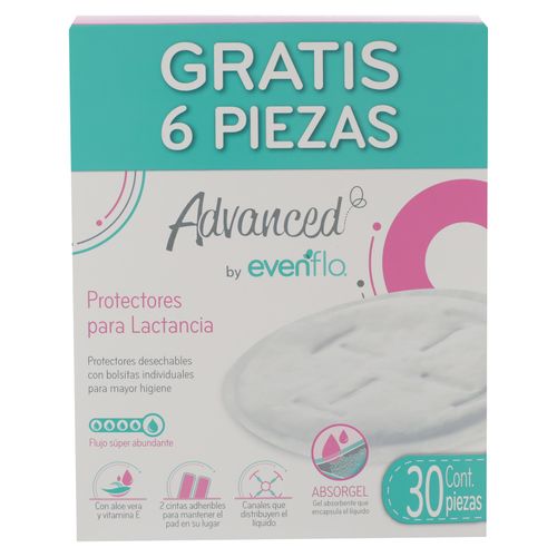 Pads De Lactancia Evenflo Advanced 30 unidades