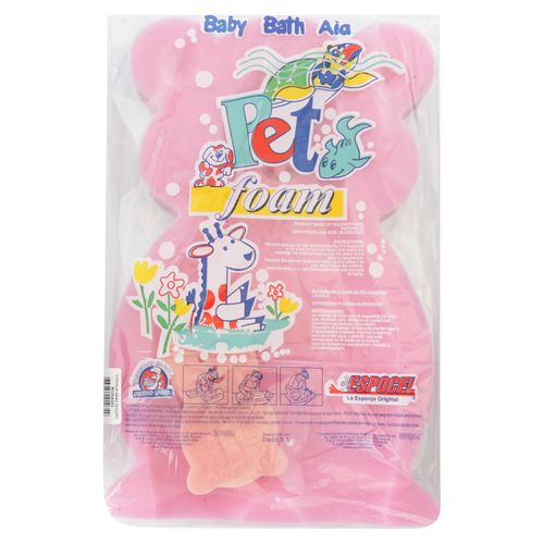 Esponja Flexible Foam Para Tina color rosado