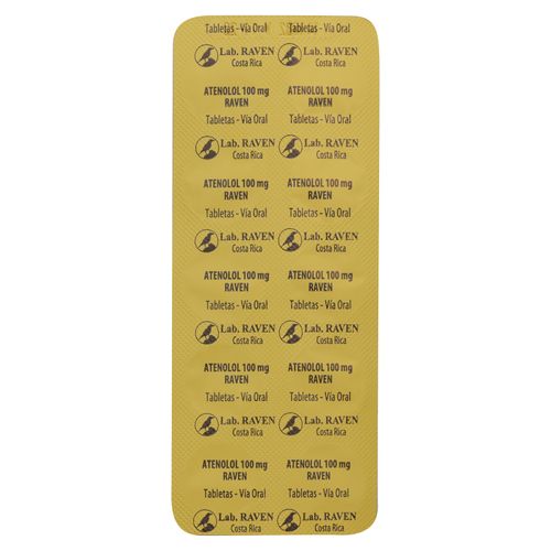 Atenolol Raven 100Mg, Precio indicado por unidad