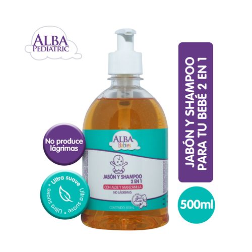 Jabón Y Shampoo 2en1 Alba Babies, Con Aloe Y Manzanilla -500ml