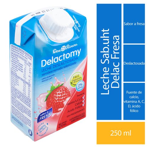 Leche Dos Pinos Saborizada Delactomy Fresa -250ml