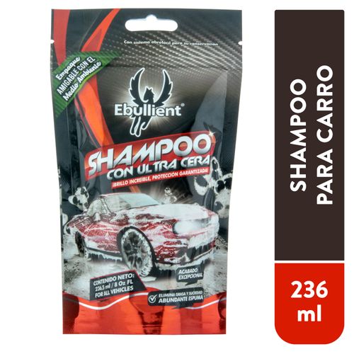 Shampoo para carro Ebullient con ultra cera doypack - 236 ml
