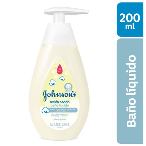 Baño Líquido Bebé Johnson's Recién Nacido -200ml