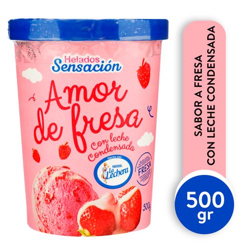 Helado Sensacion amor sabor fresa - 500 g