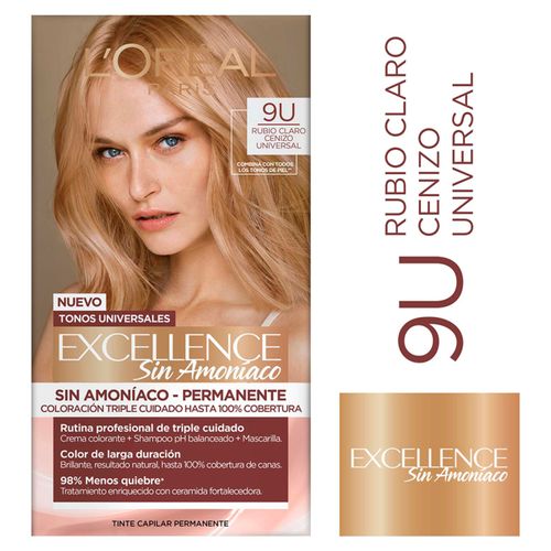 Tinte para el cabello Permanente L'Oréal Paris Excellence Nudes Sin Amoníaco Tono 9U