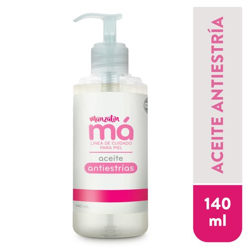 Aceite Antiestrías Manzatín Má, Para Prevención Y Disminución De Estrías - 140ml