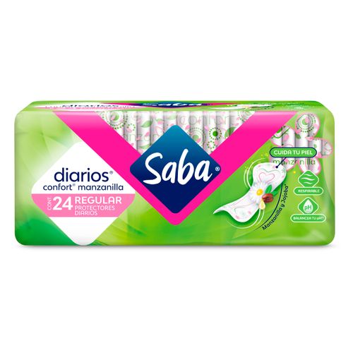 Protectores Diarios Saba Confort Manzanilla Regular - 24Uds