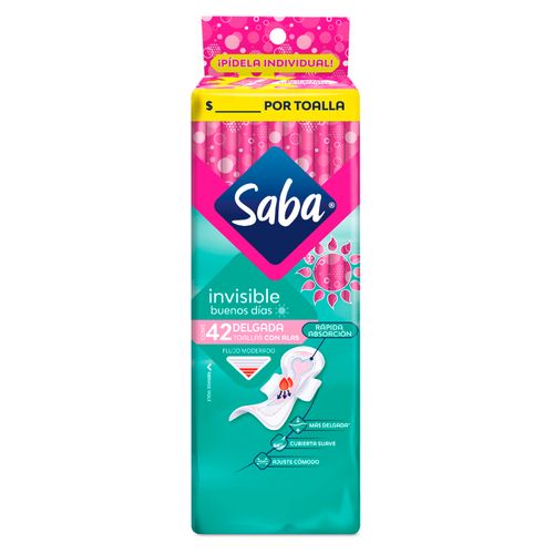 Toalla invisible Saba delgadas con alas -42 uds