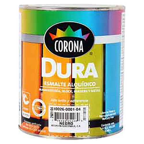 Pintura Clásica Corona, Aceite Mamposteria, Block Madera Y Metal Color Negro -1/4 de Galón