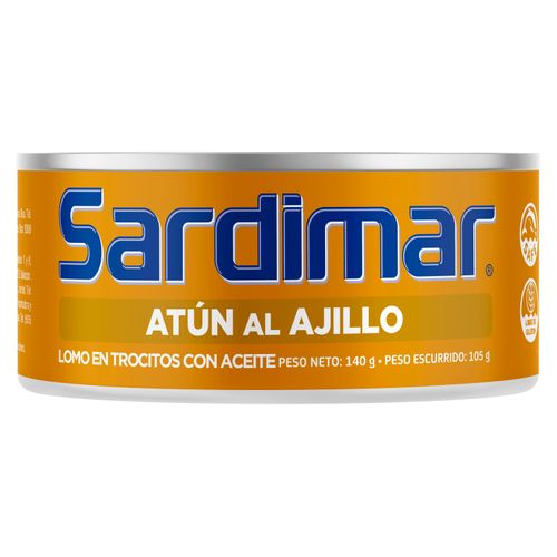 Atún Lomo En Trocitos Ajillo Sardimar En Aceite - 140g