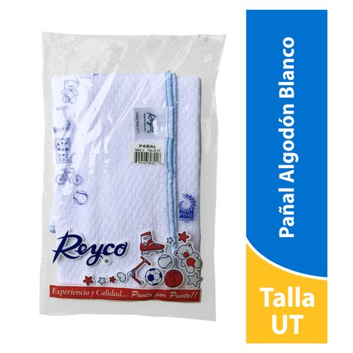 Pañal Reyco De Algodón Color Blanco Talla Única Unisex
