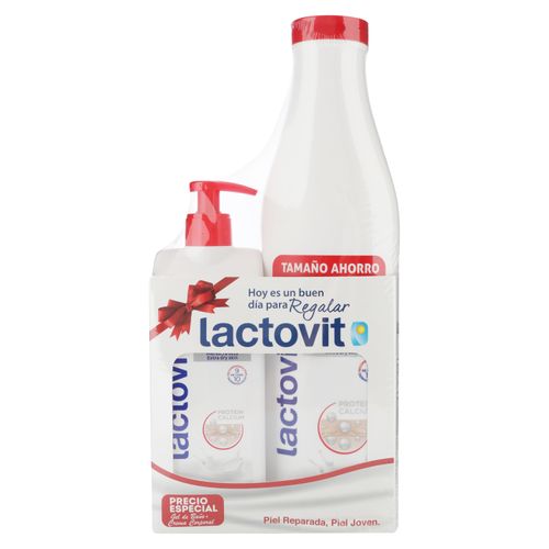 Gel de baño Lactovit lactourea y crema corporal 2 pack -1400 ml