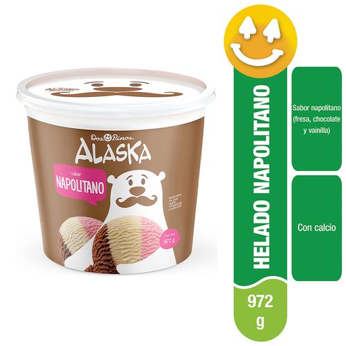 Helado Dos Pinos alaska sabor napolitano - 972 g