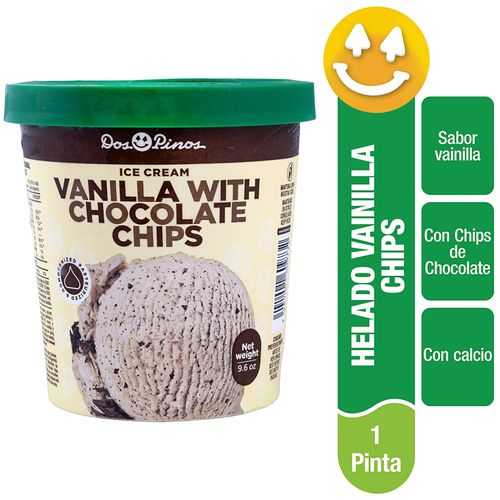 Helados Dos Pinos Sabor Vainilla Con Chips De Chocolate - 272g