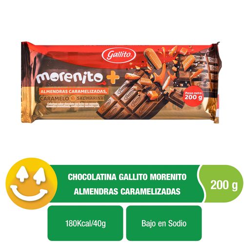 Chocolate Gallito Morenito Almendras Caramelizadas - 200g