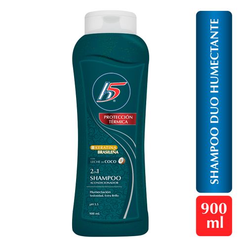 Shampoo con Acondicionador H5, con Leche de coco Humectante - 900 ml