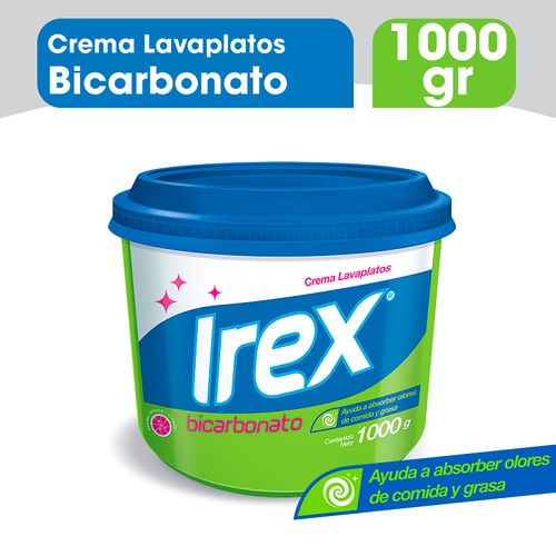 Lavaplatos Irex Crema Bicarbonato, Ayuda Absorber Olores De Comida Y Grasa - 1000g